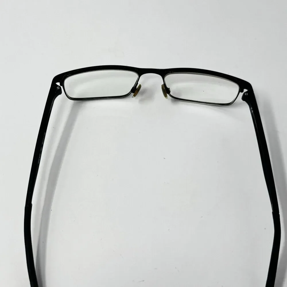 Nike 8131 001 Black Rectangular Metal Eyeglass Frames 53-17-140